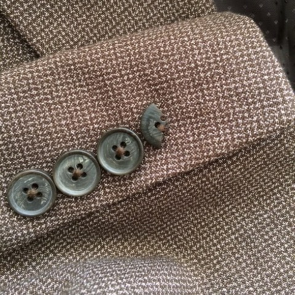 *DONATED* Alfani Brown Print SLIM FIT Blazer, 42L - Picture 7 of 7